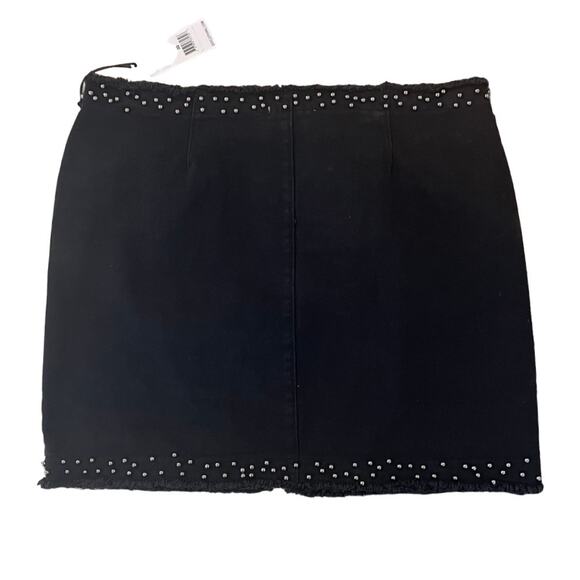 NWT - Dex Women's Black Denim Front Zip Mini Skirt - SIZE 30 - Picture 3 of 7